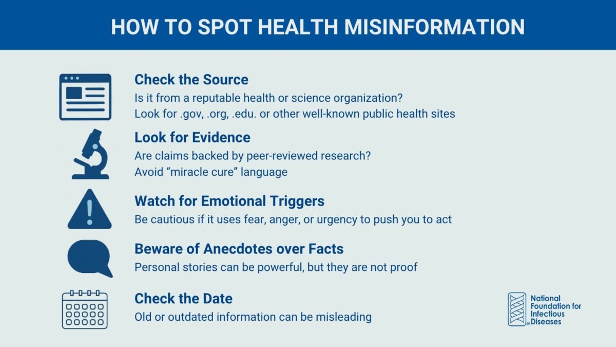 Checklist to help spot health misinformation